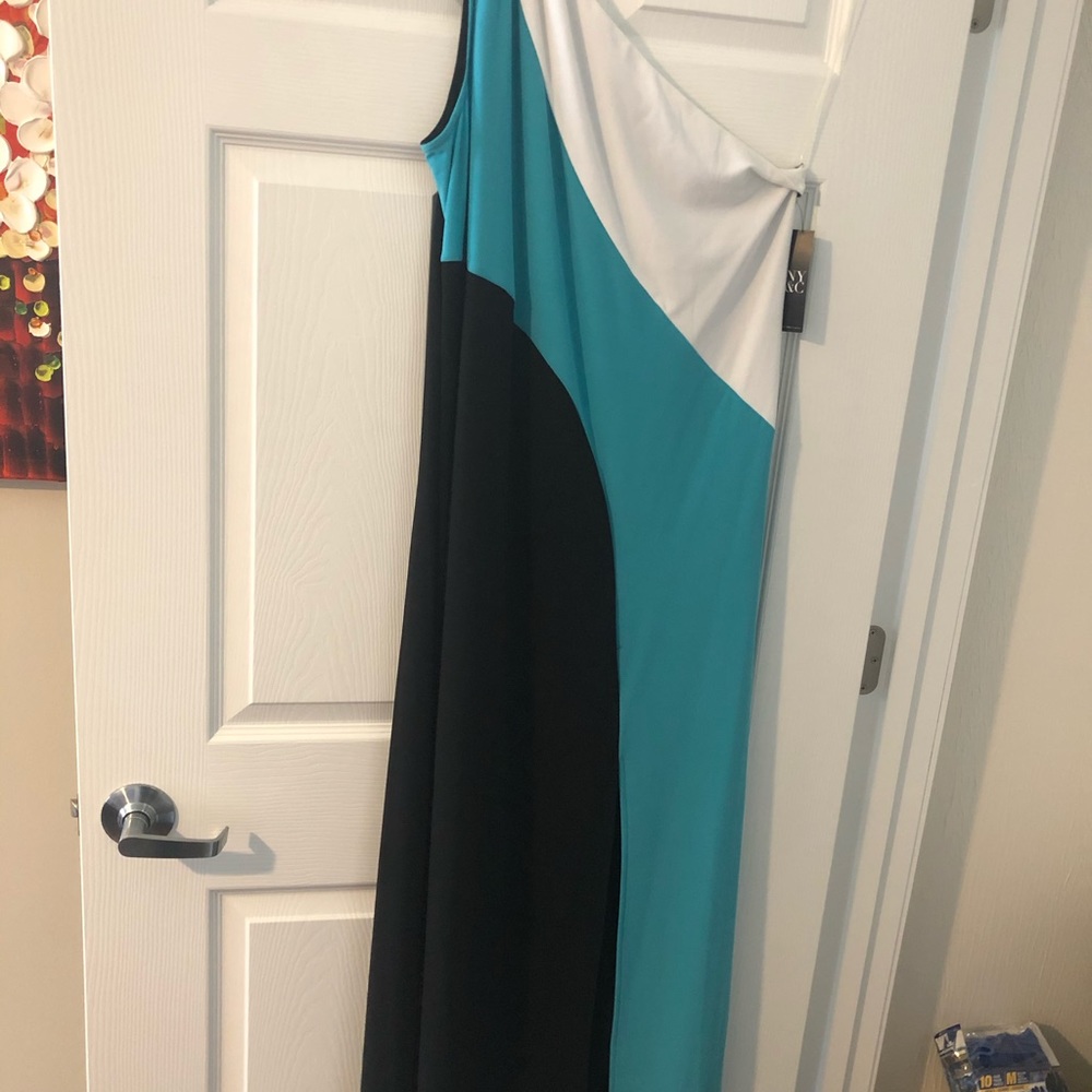 Brand New NY&Co  Maxi dress Black,Teal and White
